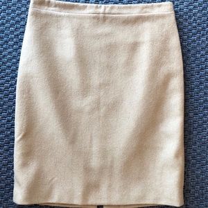 Wool Pencil Skirt - Camel color
